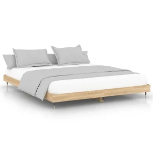 Bedframe zonder matras hout sonoma eikenkleurig 140×200 cm Bedframe zonder matras hout sonoma eikenkleurig 140×200 cm