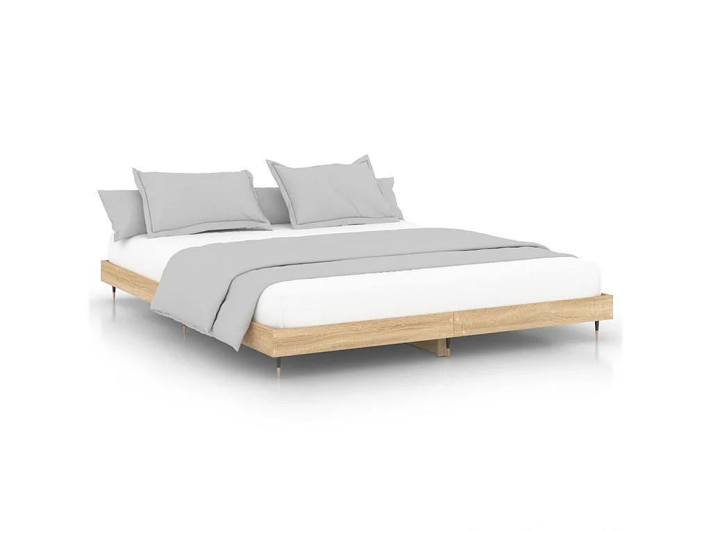 Bedframe zonder matras hout sonoma eikenkleurig 140x200 cm