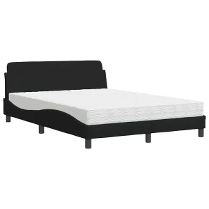 Bed met matras "Dover" stof zwart 120×200 cm