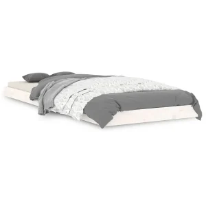 Bedframe massief grenenhout wit 75×190 cm Bedframe massief grenenhout wit 75×190 cm