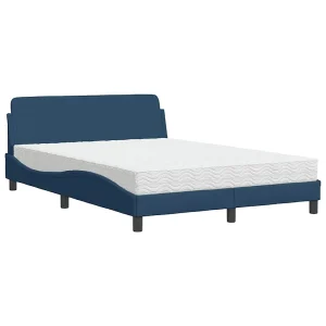 Bed met matras "Dover" stof blauw 120×200 cm Bed met matras "Dover" stof blauw 120×200 cm