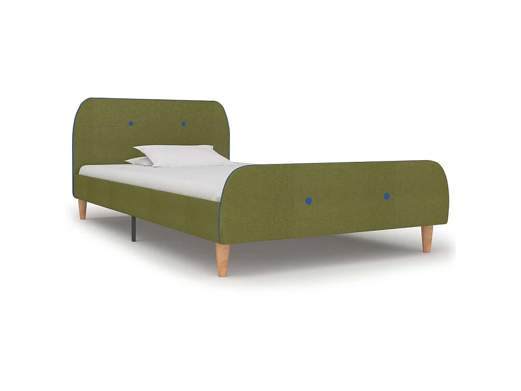 Bedframe stof groen 90x200 cm