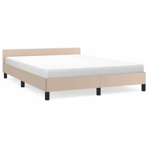 Bedframe met hoofdeinde zonder matras Cappuccino 140×190 cm Bedframe met hoofdeinde zonder matras Cappuccino 140×190 cm