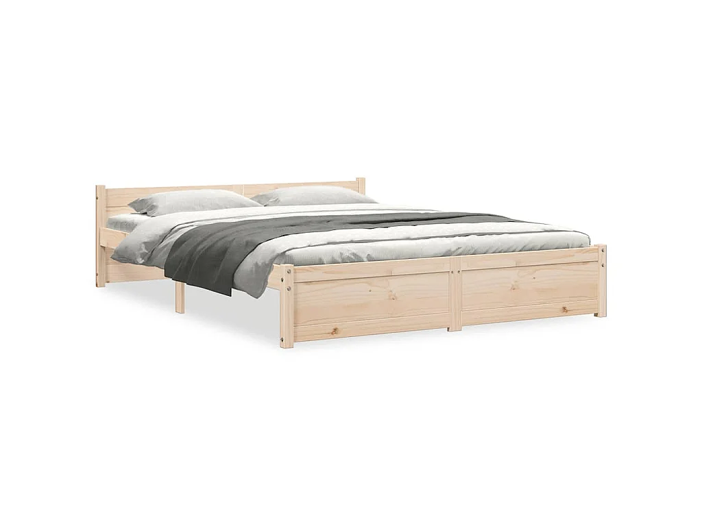 Bedframe massief hout 140x190 cm