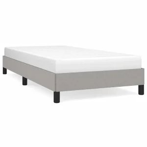 Bedframe zonder matras 90×190 cm stof lichtgrijs Bedframe zonder matras 90×190 cm stof lichtgrijs