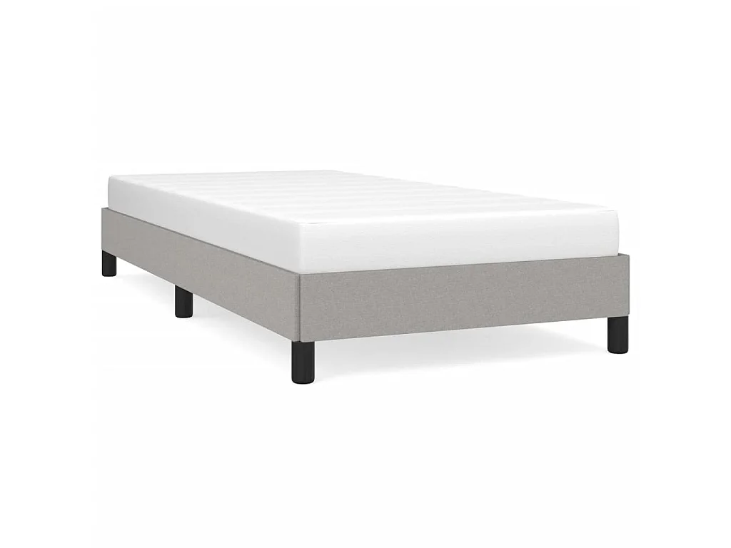 Bedframe zonder matras 90x190 cm stof lichtgrijs