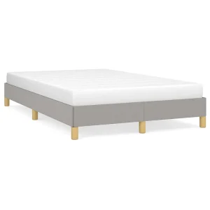 Bedframe stof lichtgrijs 120×190 cm