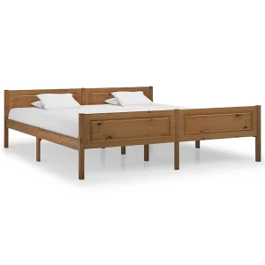 Bedframe massief grenenhout honingbruin 180×200 cm Bedframe massief grenenhout honingbruin 180×200 cm