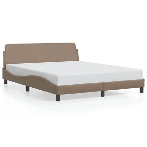 Bedframe "Dover" kunstleer cappuccinokleurig 160×200 cm