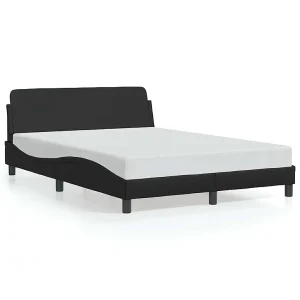 Bedframe "Dover" kunstleer zwart 140×200 cm Bedframe "Dover" kunstleer zwart 140×200 cm