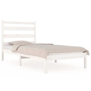 Bedframe massief grenenhout wit 100×200 cm Bedframe massief grenenhout wit 100×200 cm
