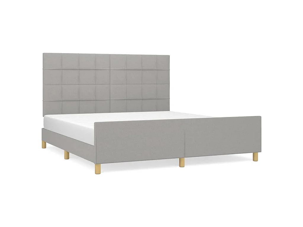 Bedframe zonder matras stof lichtgrijs 180x200 cm
