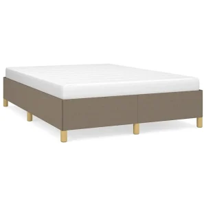 Bedframe zonder matras stof taupe 140×190 cm Bedframe zonder matras stof taupe 140×190 cm