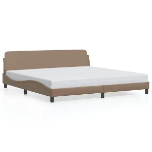 Bedframe "Dover" kunstleer cappuccinokleurig 200×200 cm