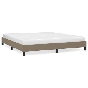 Bedframe zonder matras stof taupe 160×200 cm Bedframe zonder matras stof taupe 160×200 cm