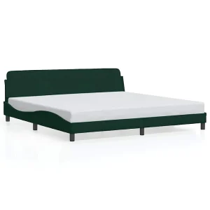 Bedframe "Dover" 200×200 cm fluweel donkergroen
