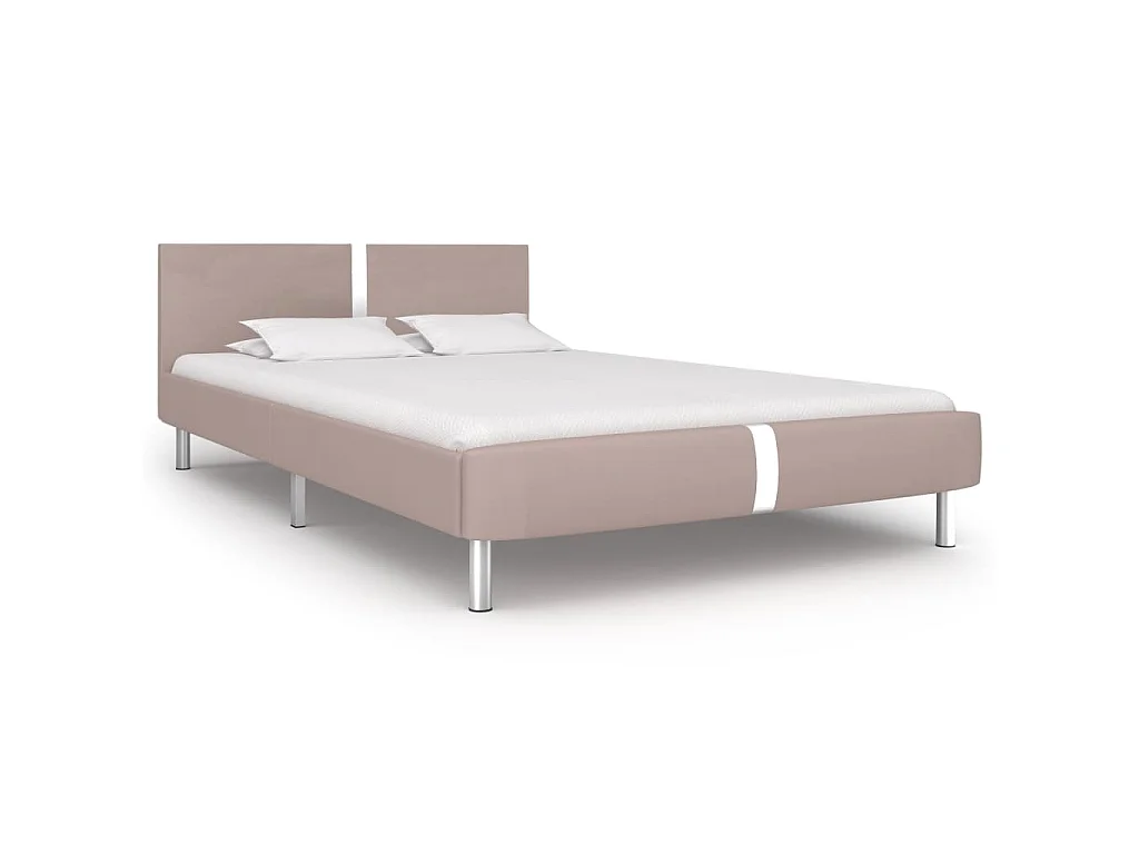 Bedframe kunstleer cappuccino 140x200 cm