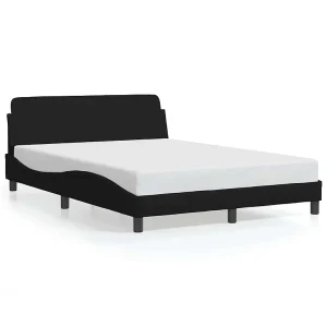 Bedframe "Dover" stof zwart 140×200 cm Bedframe "Dover" stof zwart 140×200 cm