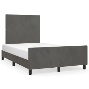 Bedframe zonder matras 120×200 cm fluweel donkergrijs