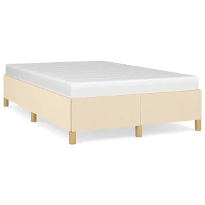 Bedframe zonder matras 120×200 cm stof crèmekleurig Bedframe zonder matras 120×200 cm stof crèmekleurig