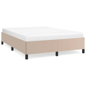 Bedframe kunstleer cappuccinokleurig 140×190 cm