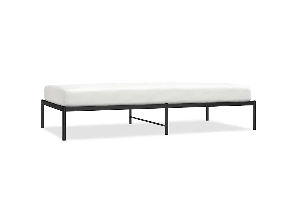 Bedframe metaal zwart 100x200 cm