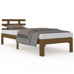 Bedframe massief hout honingbruin 100×200 cm Bedframe massief hout honingbruin 100×200 cm