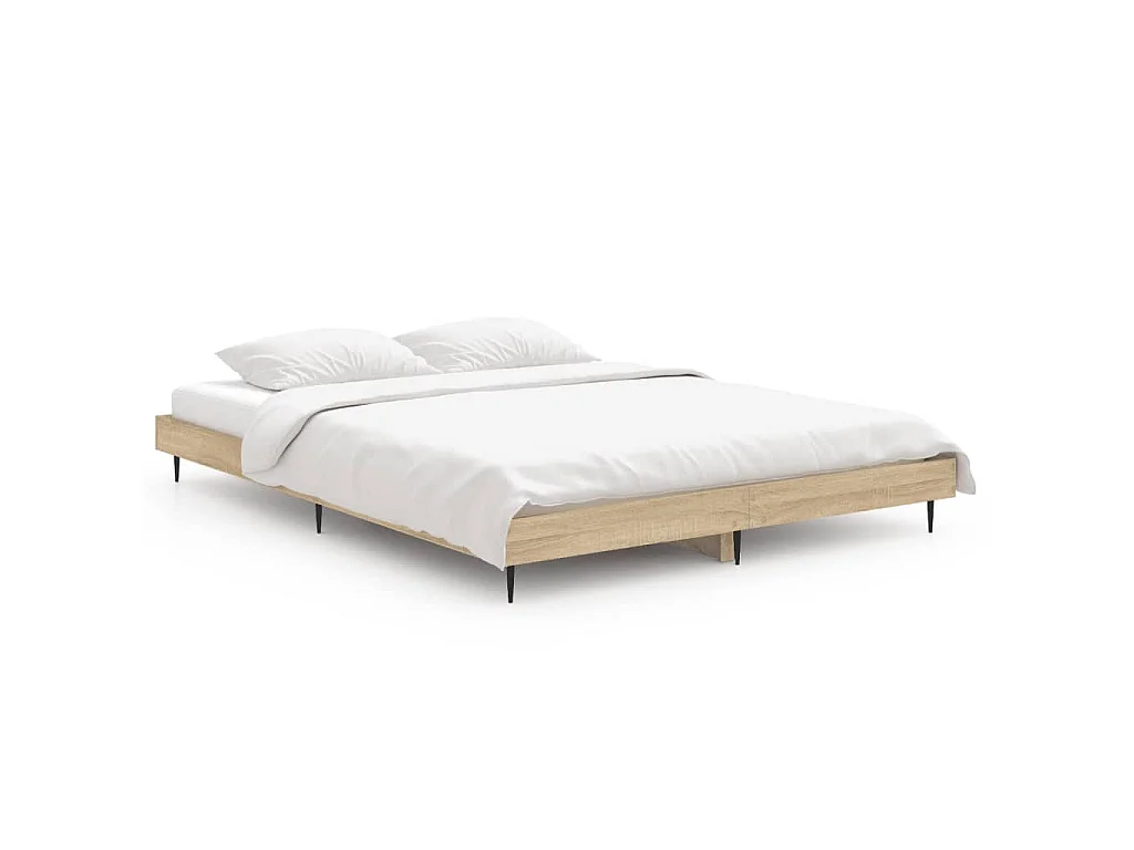 Bedframe zonder matras hout sonoma eikenkleurig 140x190 cm