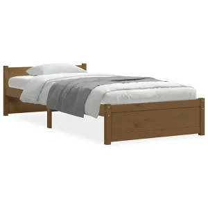 Bedframe massief hout honingbruin 75×190 cm Bedframe massief hout honingbruin 75×190 cm