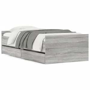Bedframe met lades grijs sonoma eiken 75×190 cm Small Single Bedframe met lades grijs sonoma eiken 75×190 cm Small Single