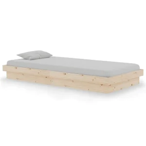 Bedframe massief hout 90×190 cm