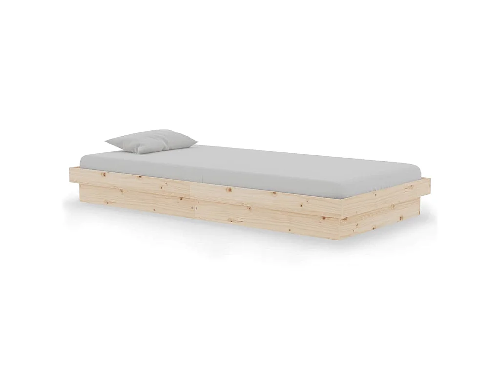 Bedframe massief hout 90x190 cm