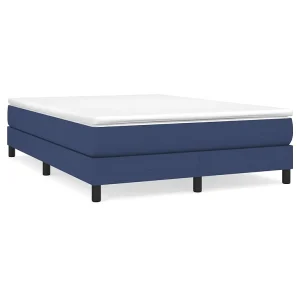 Boxspring bed stof blauw 140×190 cm Boxspring bed stof blauw 140×190 cm