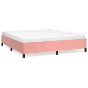 Bedframe fluweel roze 180×200 cm