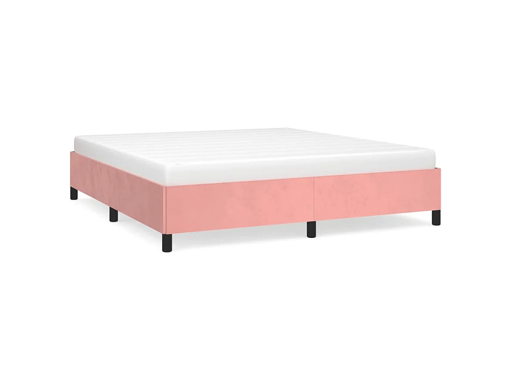 Bedframe fluweel roze 180x200 cm
