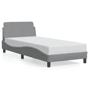 Bedframe "Dover" 90×200 cm stof lichtgrijs