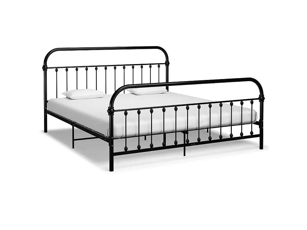 Bedframe metaal zwart 180x200 cm