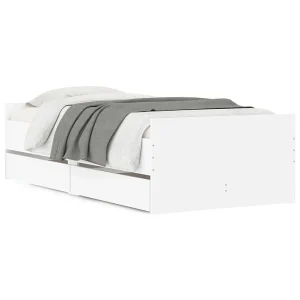 Bedframe met lades wit 90×200 cm Bedframe met lades wit 90×200 cm
