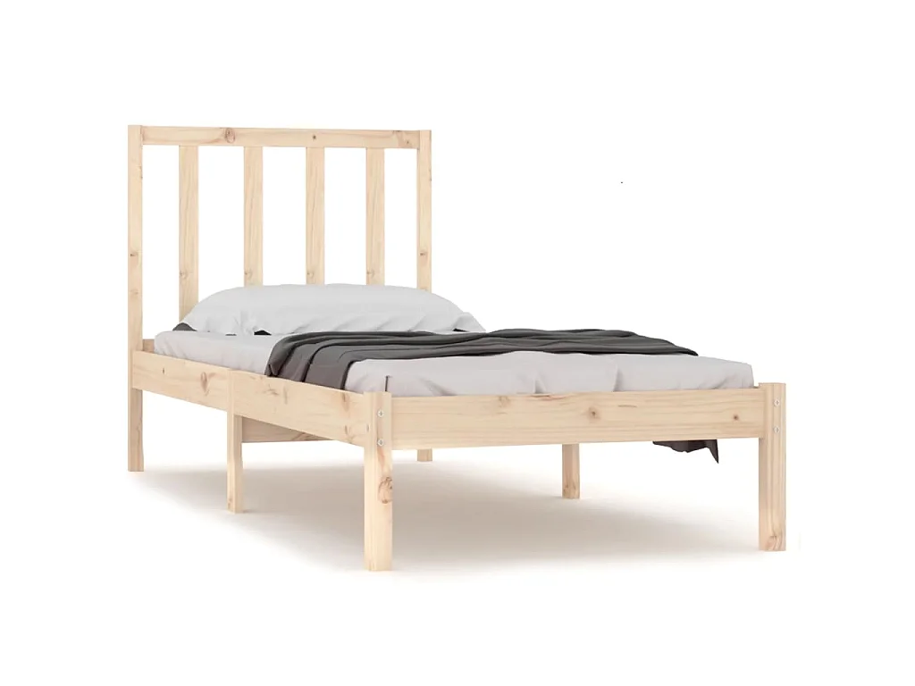 Bedframe zonder matras massief grenenhout 75x190 cm