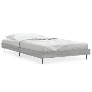 Bedframe bewerkt hout grijs sonoma eikenkleurig 90×190 cm
