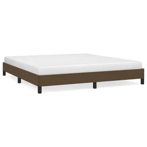 Bedframe zonder matras stof donkerbruin 180×200 cm Bedframe zonder matras stof donkerbruin 180×200 cm
