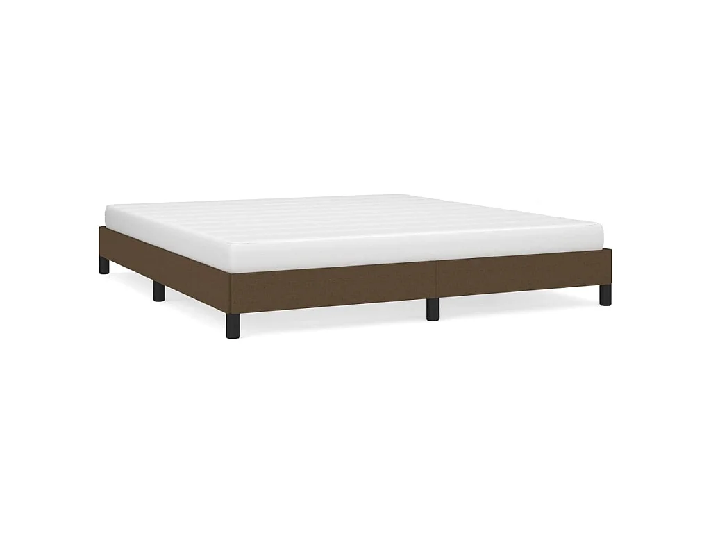 Bedframe zonder matras stof donkerbruin 180x200 cm