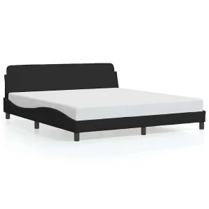Bedframe "Dover" 180×200 cm fluweel zwart