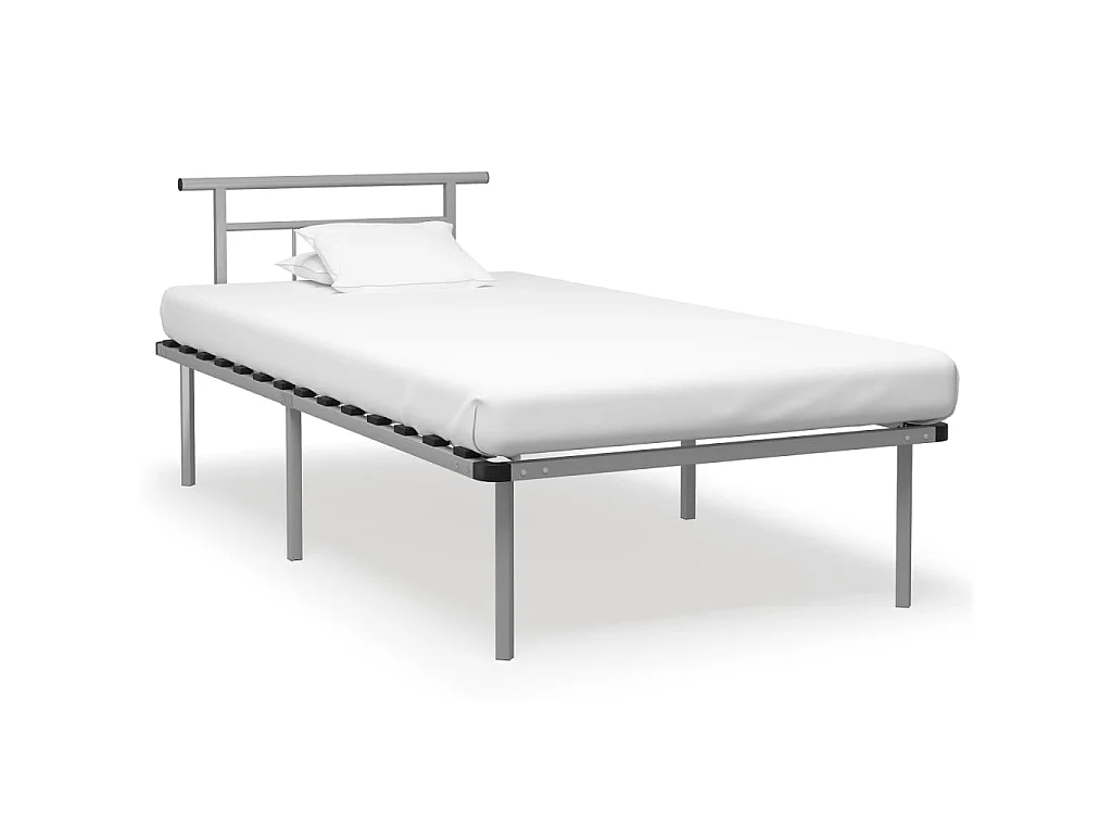 Bedframe metaal grijs 100x200 cm