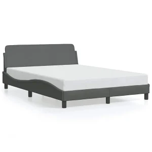 Bedframe "Dover" stof donkergrijs 140×190 cm Bedframe "Dover" stof donkergrijs 140×190 cm