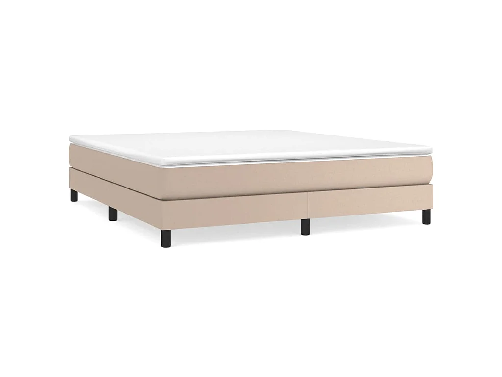 Boxspring bed kunstleer cappuccinokleurig 180x200 cm