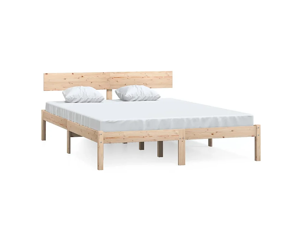 Bedframe zonder matras massief hout 160x200 cm