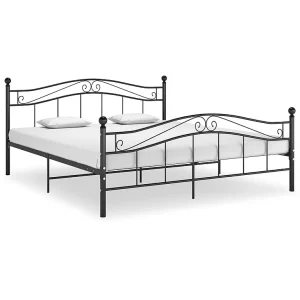 Bedframe metaal zwart 160×200 cm Bedframe metaal zwart 160×200 cm