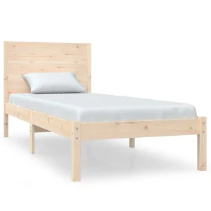 Bedframe massief hout 90×190 cm