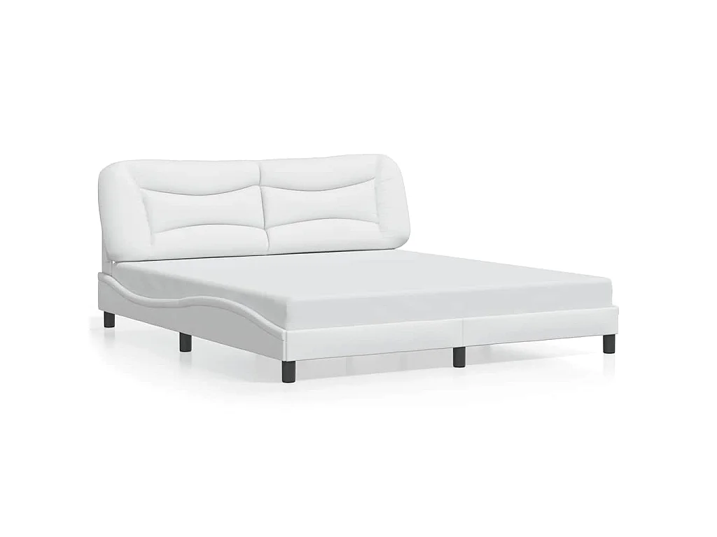 Bedframe zonder matras "Hvar" kunstleer wit 180x200 cm